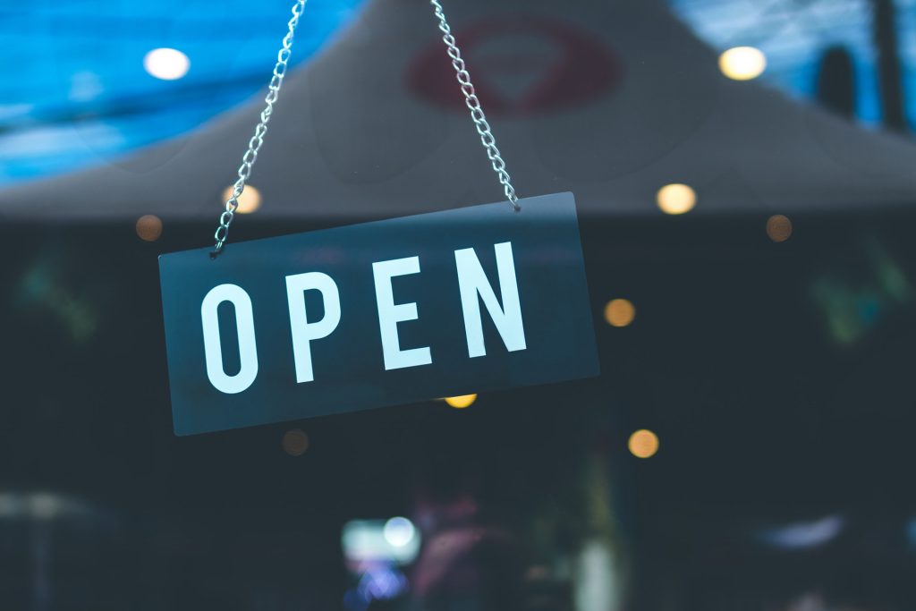 Open for business